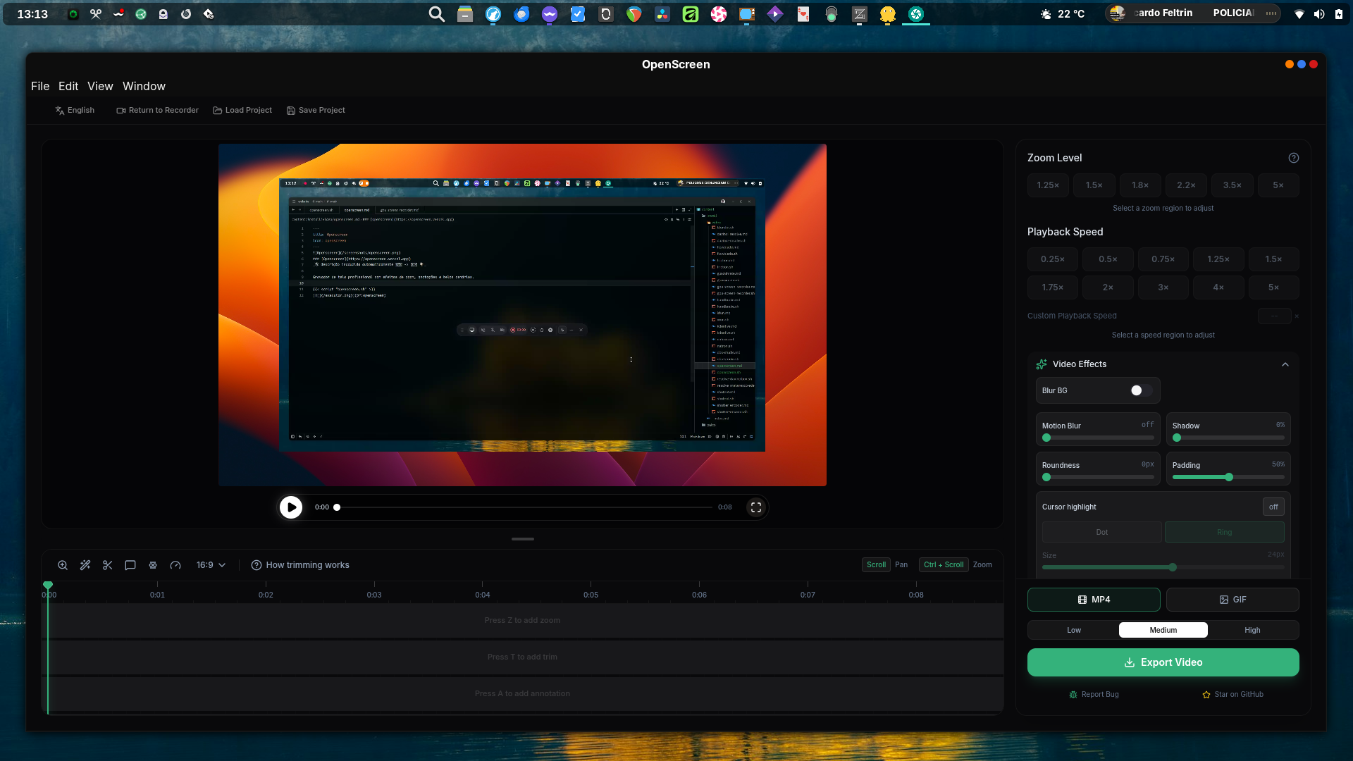 Open Screen